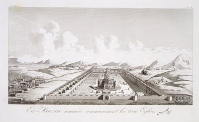 Echsmiazin, conosciuta come le Tre Chiese, da Viaggi del Cavaliere Chardin in Persia e in altri luoghi d